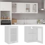 VIDAXL Armoire en verre suspendue Blanc 40x31x60 cm Bois d'ingenierie