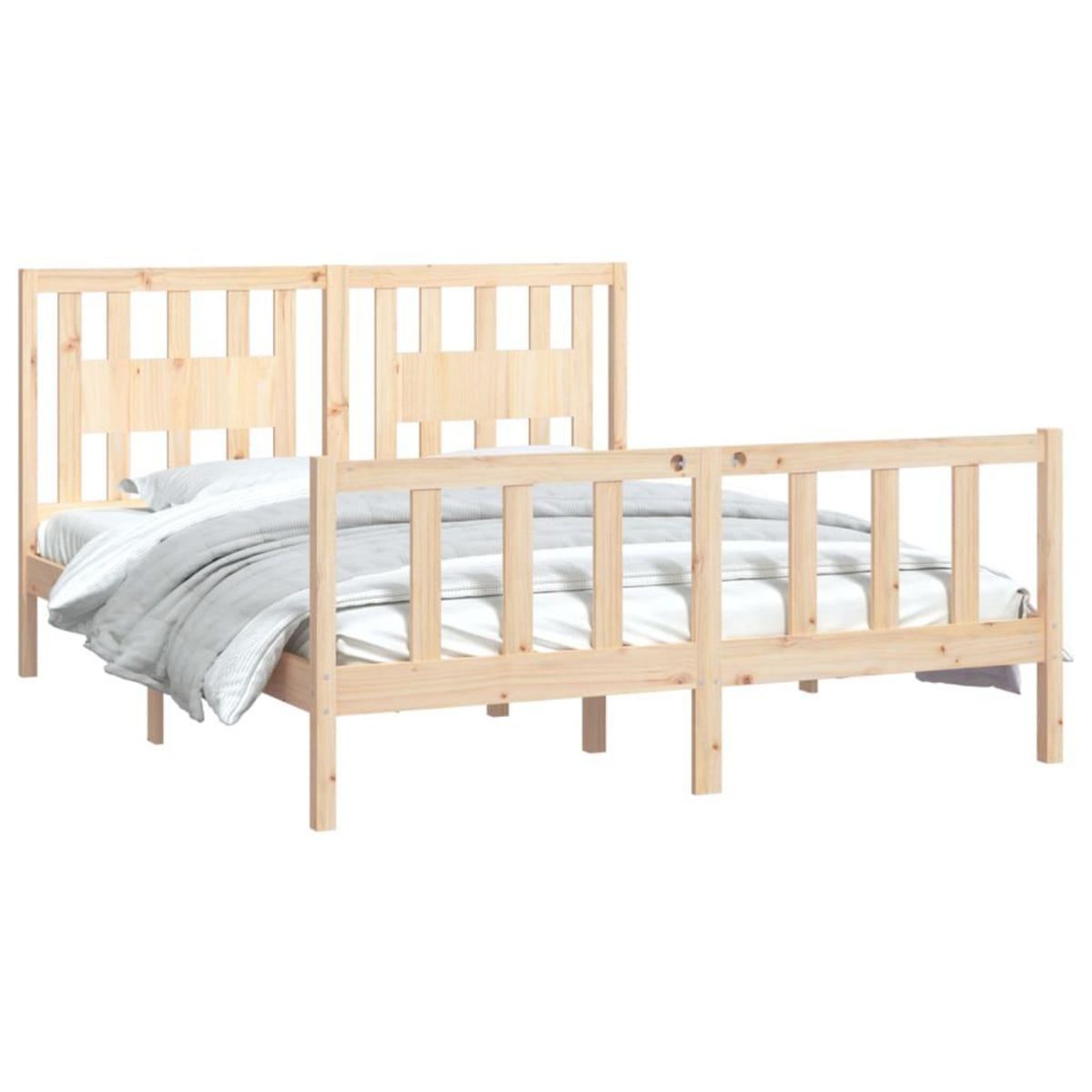 VIDAXL Cadre de lit sans matelas bois massif de pin 160x200 cm