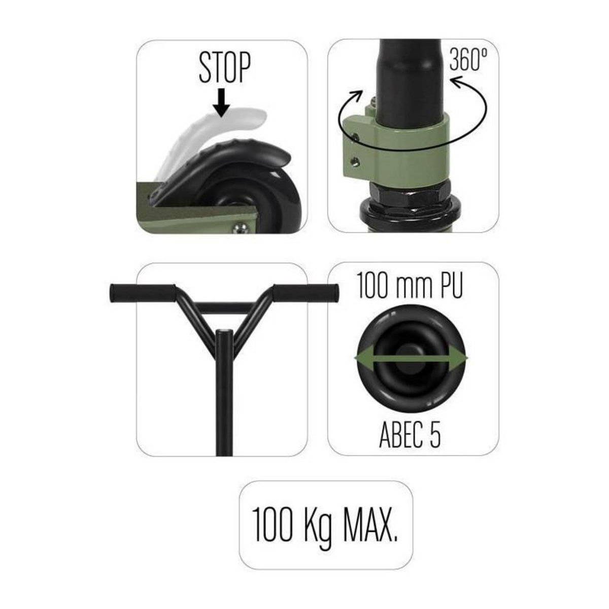 STAMP STAMP Trottinette Freestyle Military SKIDS CONTROL