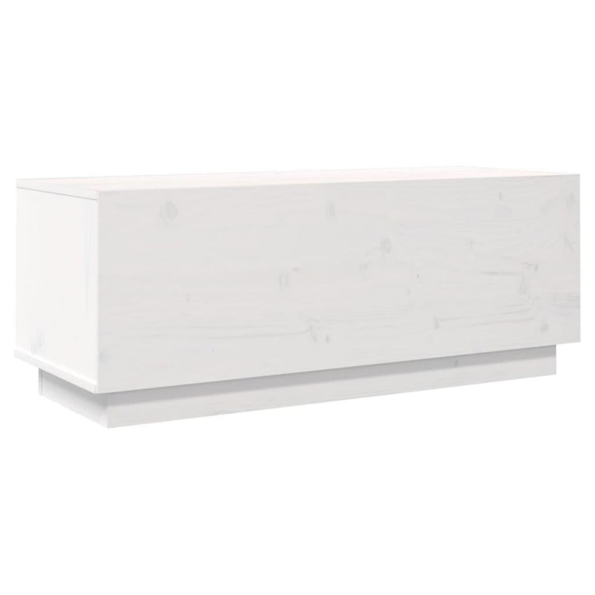 VIDAXL Meuble TV Blanc 90x35x35 cm Bois de pin massif