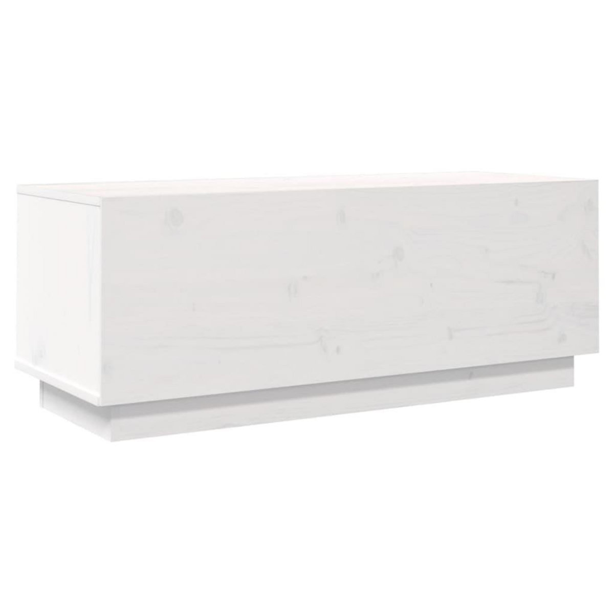 VIDAXL Meuble TV Blanc 90x35x35 cm Bois de pin massif