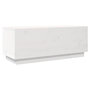 Voir la diapositive 5 : VIDAXL Meuble TV Blanc 90x35x35 cm Bois de pin massif