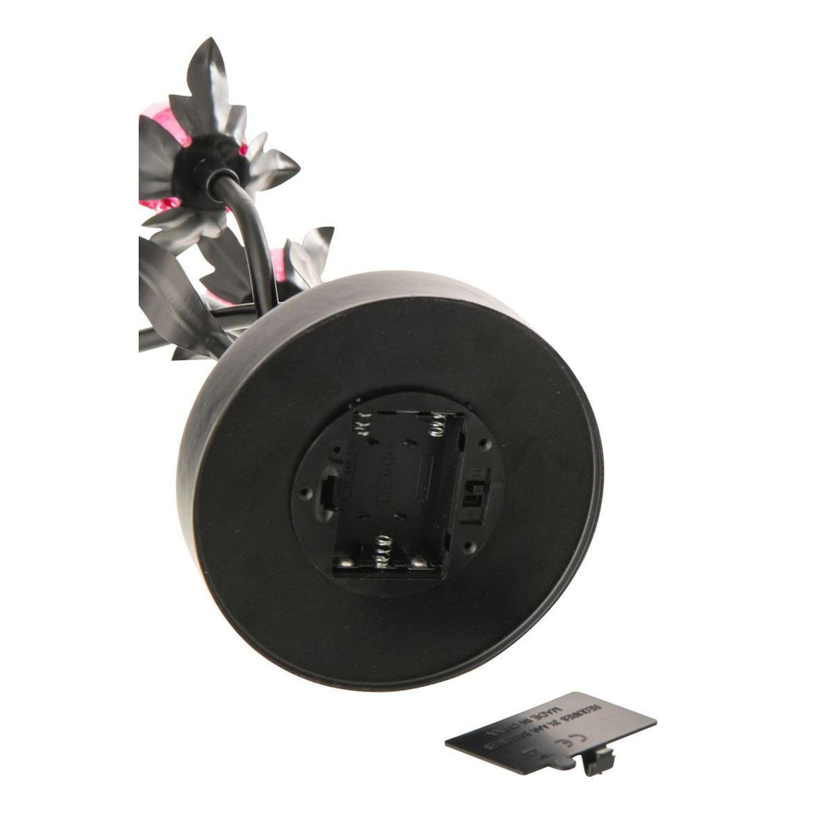 Paris Prix Lampe à Poser à LED  Fleur  36cm Noir & Rose
