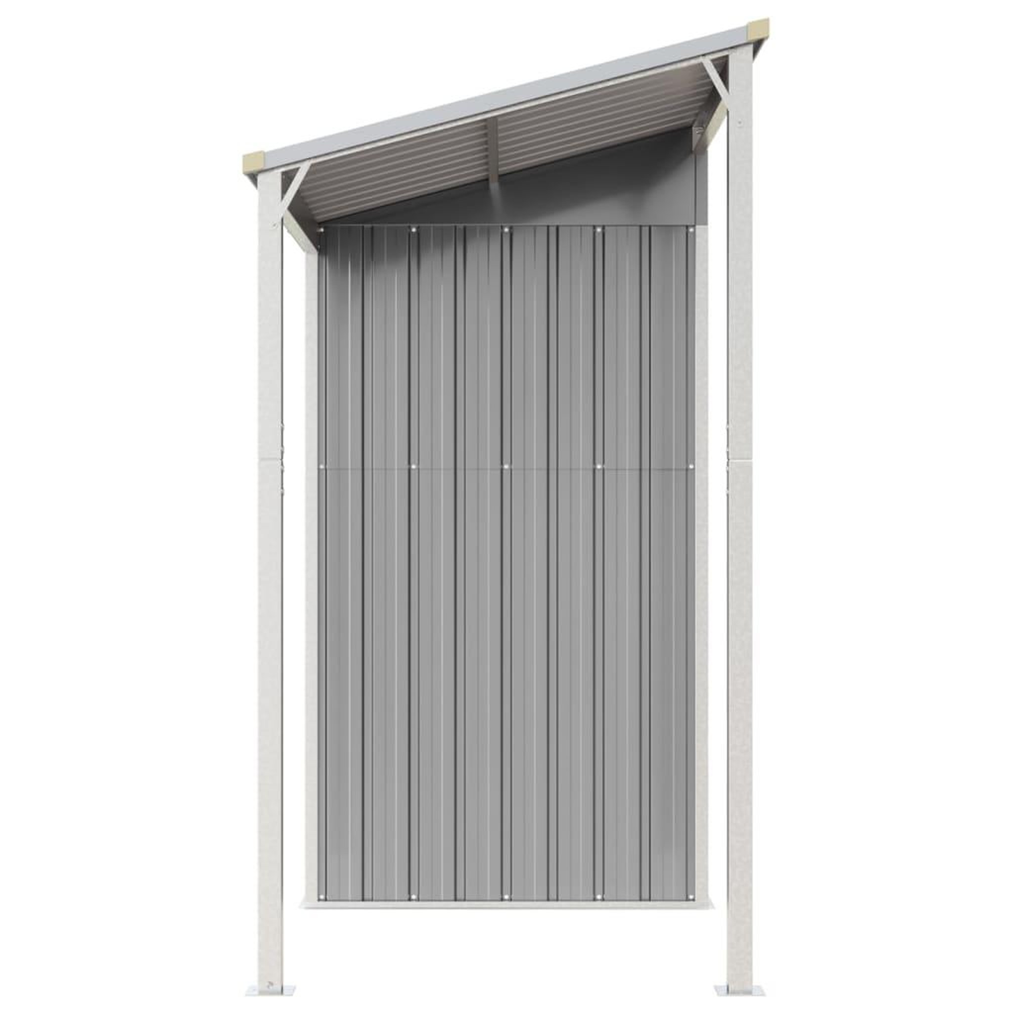 Voir la diapositive 5 : VIDAXL Abri de jardin avec toit prolonge gris clair 277x110,5x181 cm