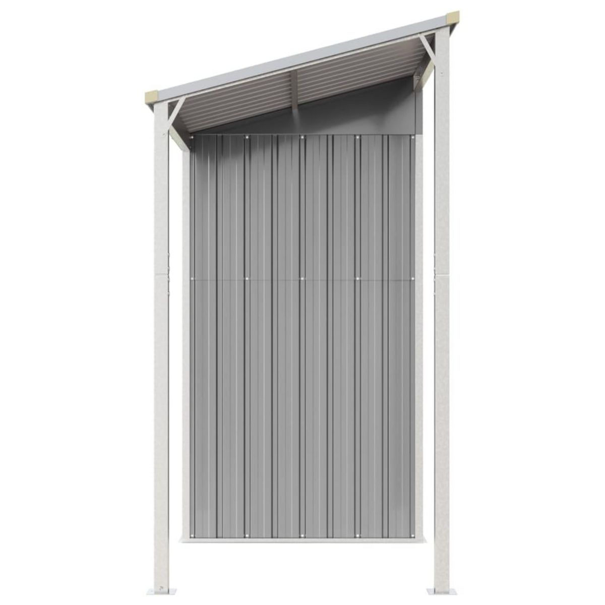 VIDAXL Abri de jardin avec toit prolonge gris clair 277x110,5x181 cm