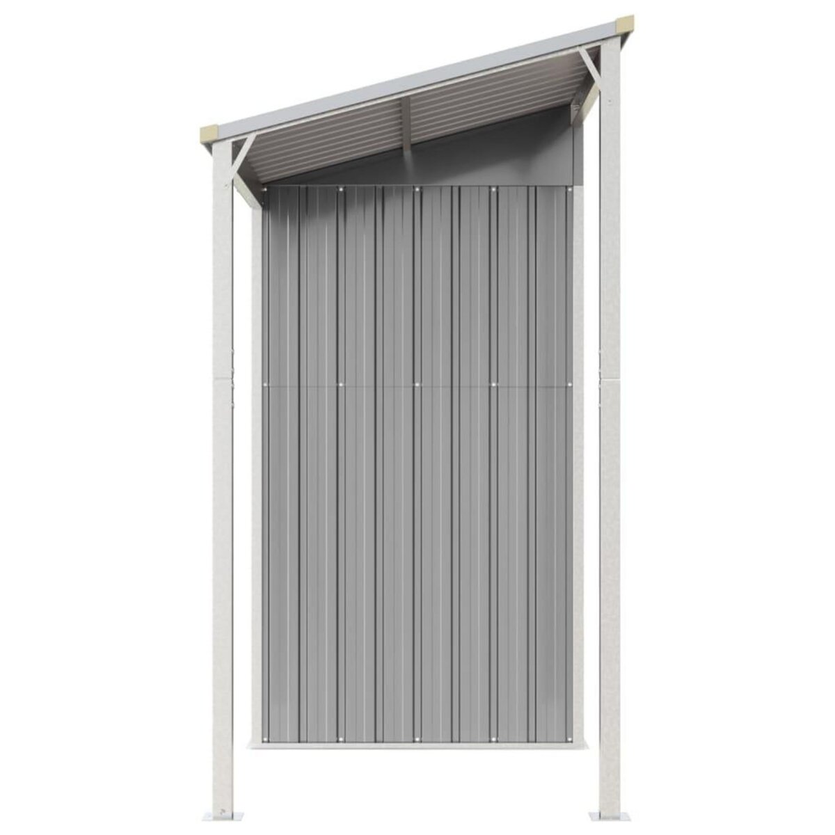 VIDAXL Abri de jardin avec toit prolonge gris clair 277x110,5x181 cm