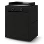 Voir la diapositive 2 : FORGE ADOUR Chariot pour plancha noir/acier - CHMAF60N