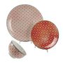 Voir la diapositive 1 : Service vaisselle 18 pièces en porcelaine corail