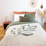 Voir la diapositive 2 : Home collection Parure de couette tufte 3pcs coton lave bci herbier