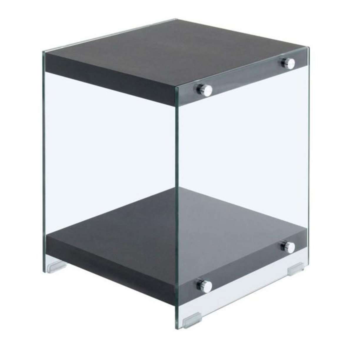 Paris Prix Table d'Appoint en Bois  Elementary  45cm Noir Mat