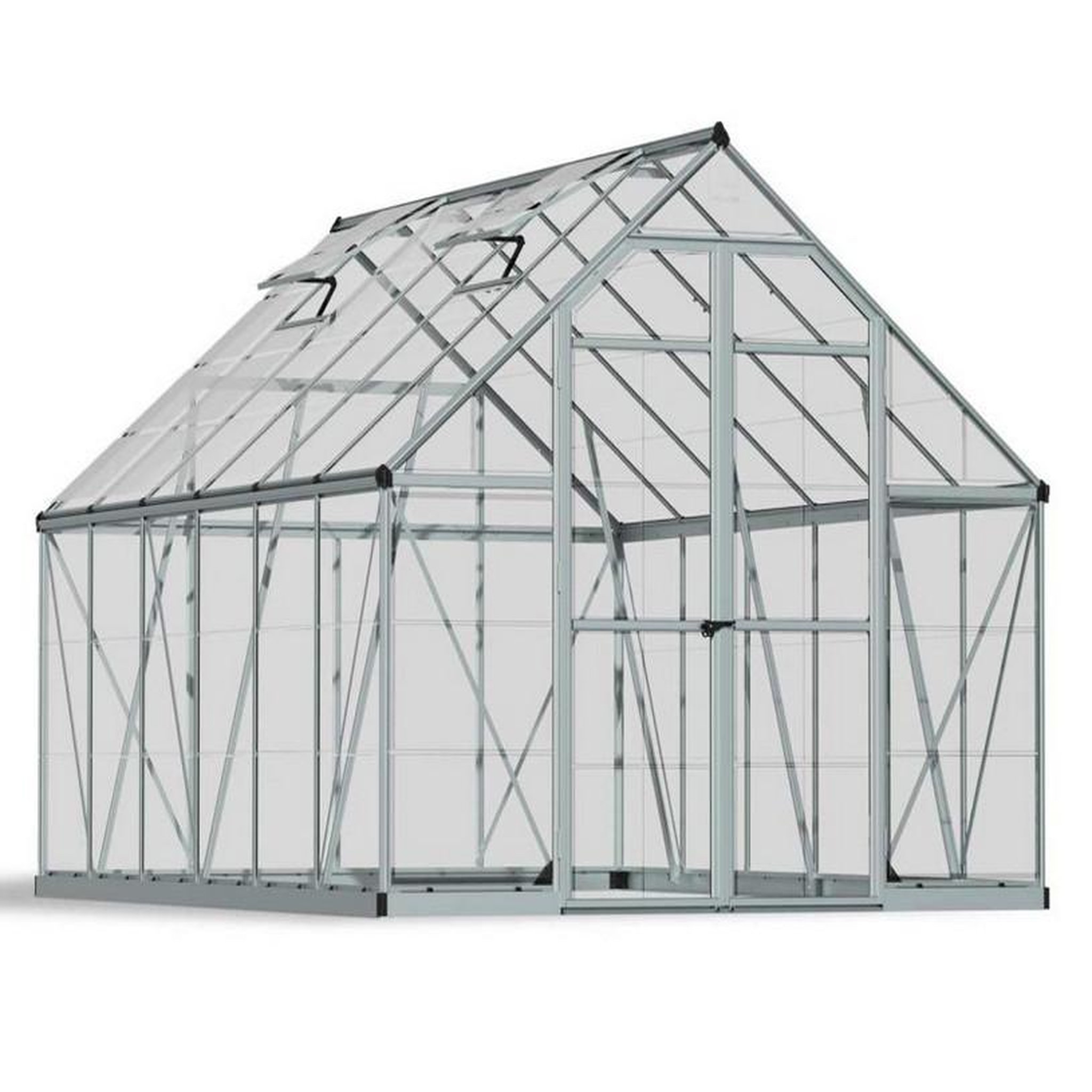 Palram Serre de jardin 8x12 pieds argent - 701942