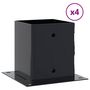 Voir la diapositive 2 : VIDAXL Bases de poteau carrees 4 pcs anthracite 121x121 mm