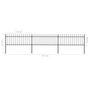 Voir la diapositive 6 : VIDAXL Cloture de jardin avec dessus en lance Acier 5,1 x 0,8 m Noir
