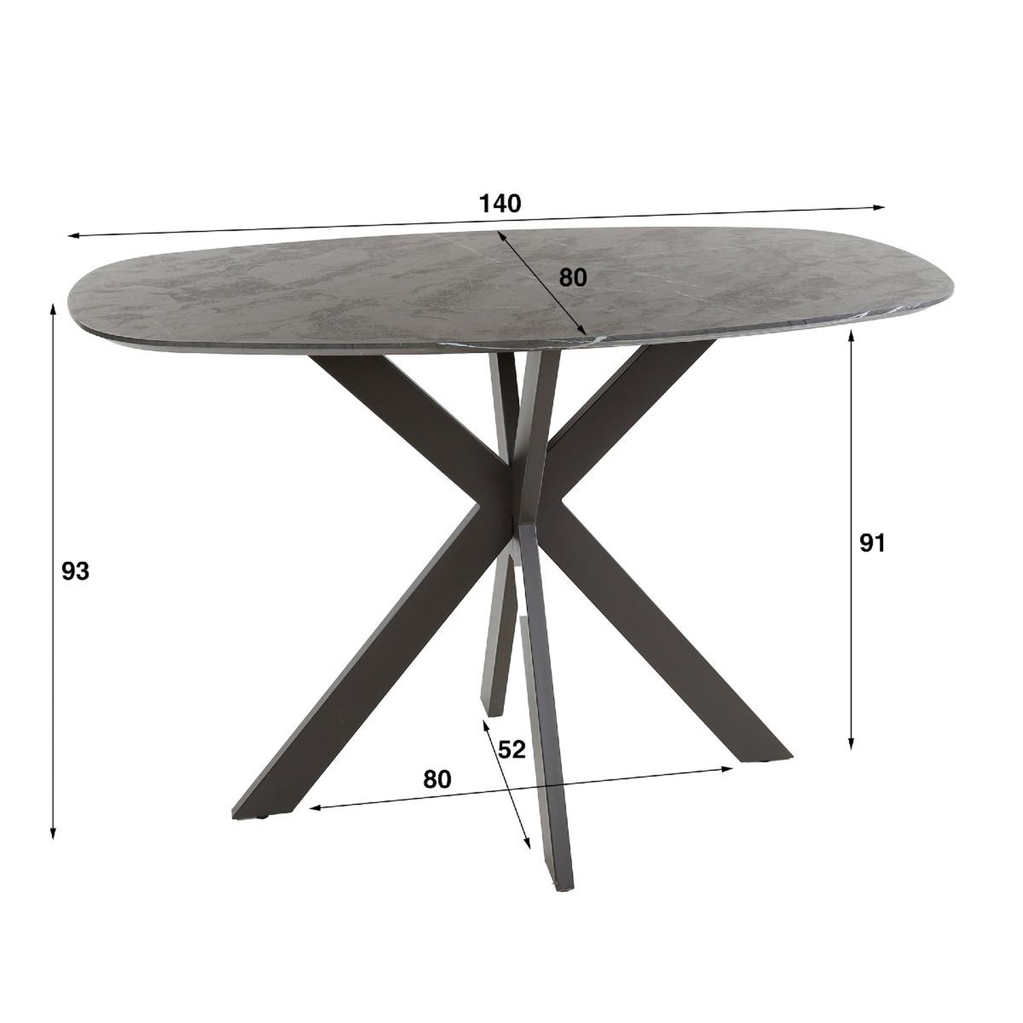Voir la diapositive 6 : JLC KREATION Table de bar ovale en bois aspect céramique RABANNE