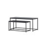 Voir la diapositive 4 : Paris Prix Lot de 2 Tables Basses Gigognes  Mallan  100cm Noir