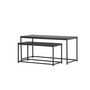 Voir la diapositive 4 : Paris Prix Lot de 2 Tables Basses Gigognes  Mallan  100cm Noir