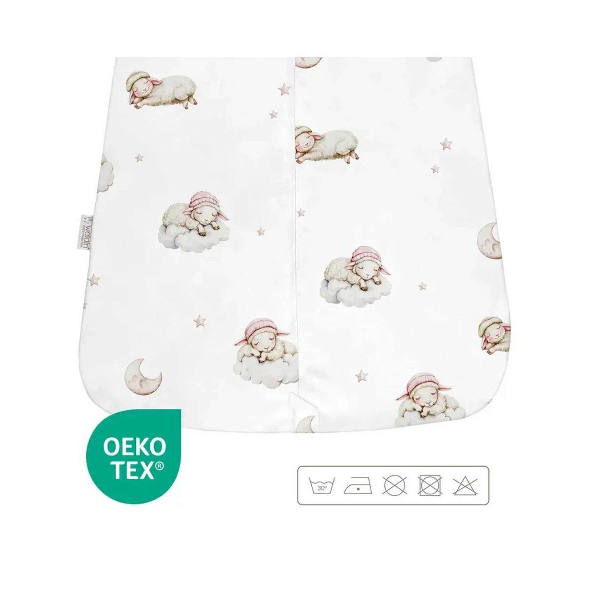 Voir la diapositive 2 : WALDIN Gigoteuse en bambou 50 × 90 cm 0,5 TOG - taille M - motif berceuse, blanc