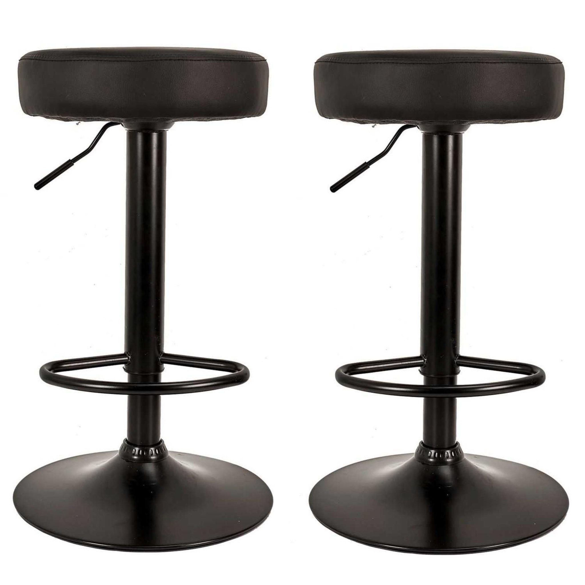 Voir la diapositive 1 : TOILINUX Lot de 2 tabourets de bar hauteur réglable en simili