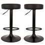 Voir la diapositive 1 : TOILINUX Lot de 2 Tabourets de bar hauteur réglable en simili