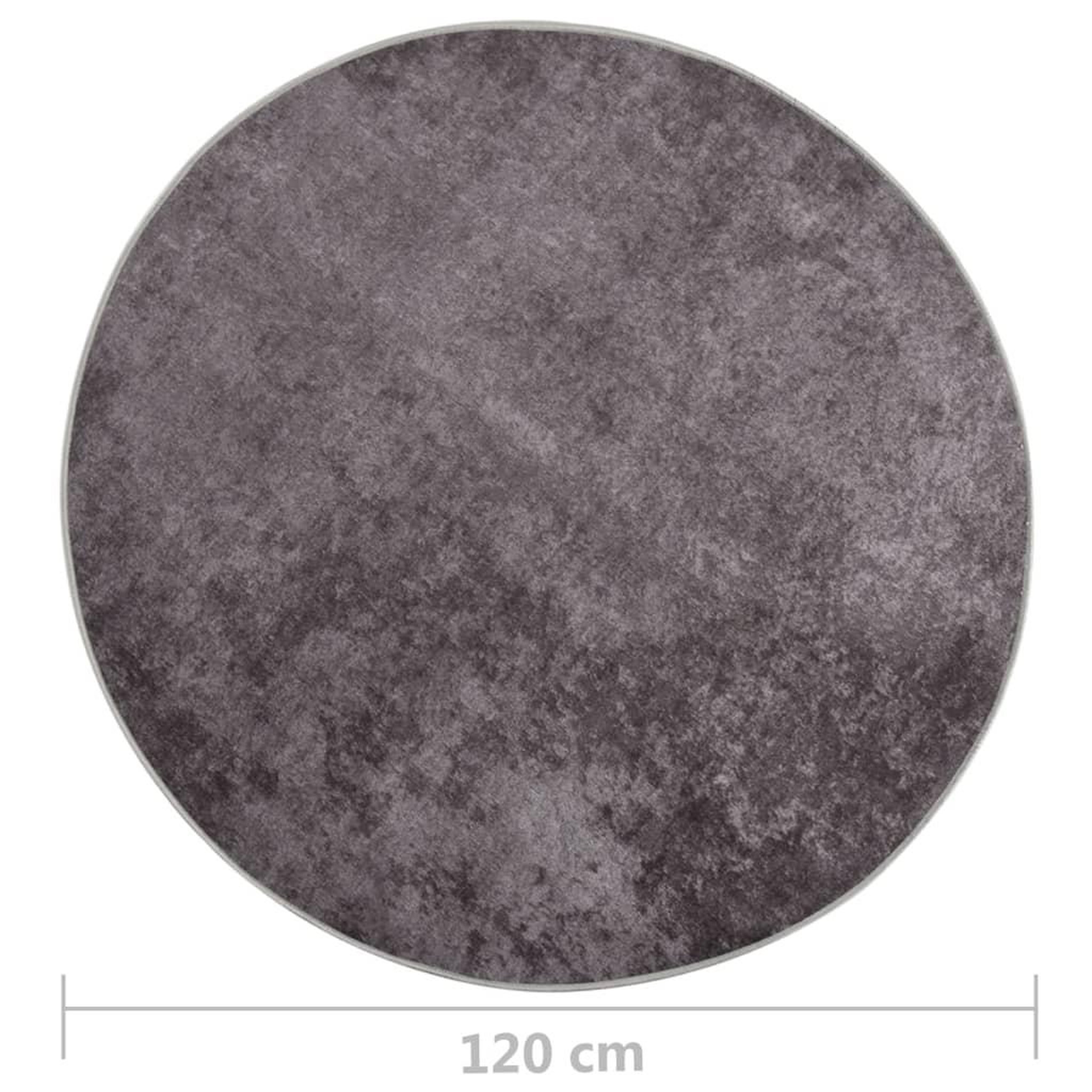Voir la diapositive 5 : VIDAXL Tapis lavable antiderapant φ120 cm gris