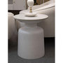 Voir la diapositive 5 : Paris Prix Table d'Appoint Effet Marbre  Aria  47cm Blanc