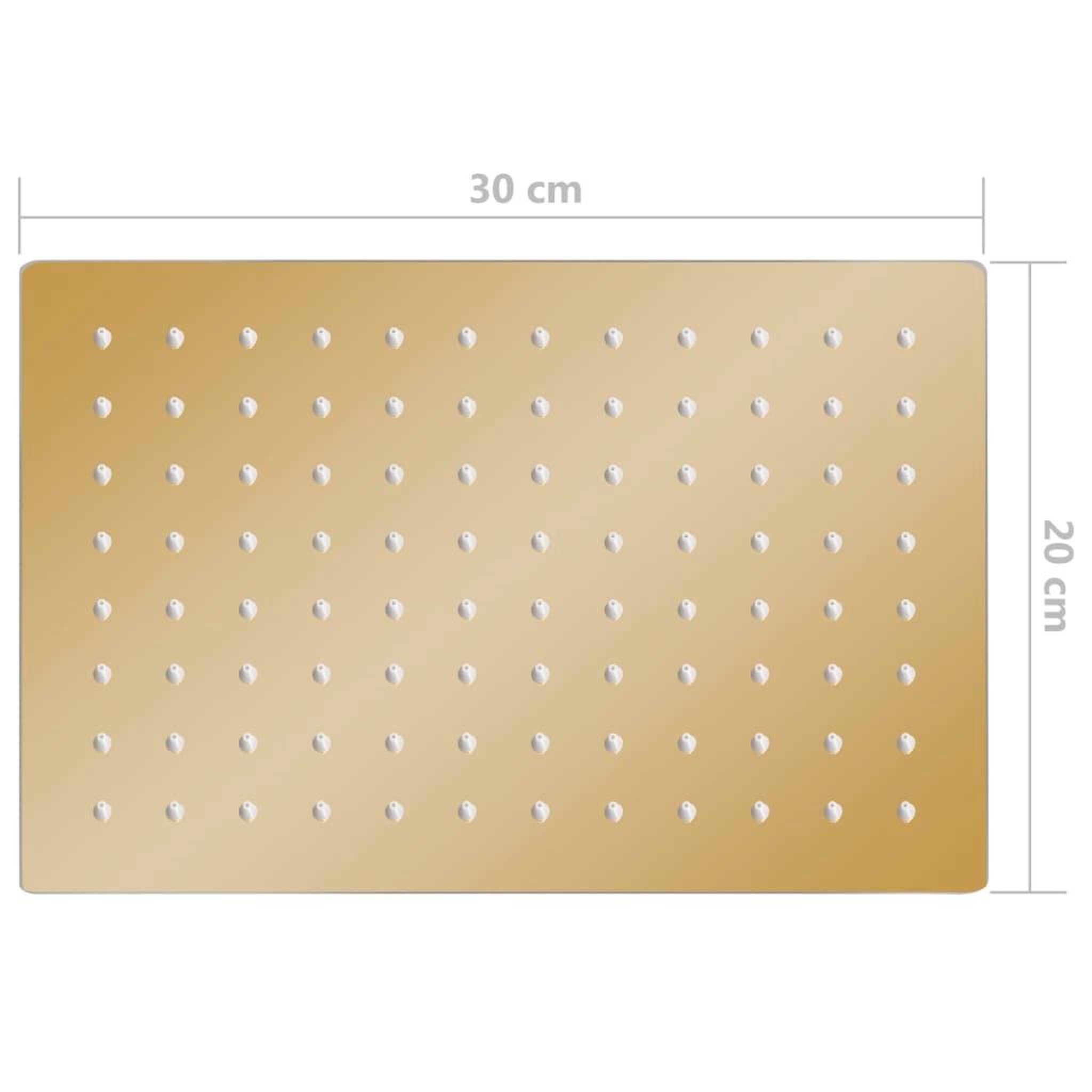 Voir la diapositive 6 : VIDAXL Pomme de douche pluie Inox 30x20 cm Rectangulaire Dore