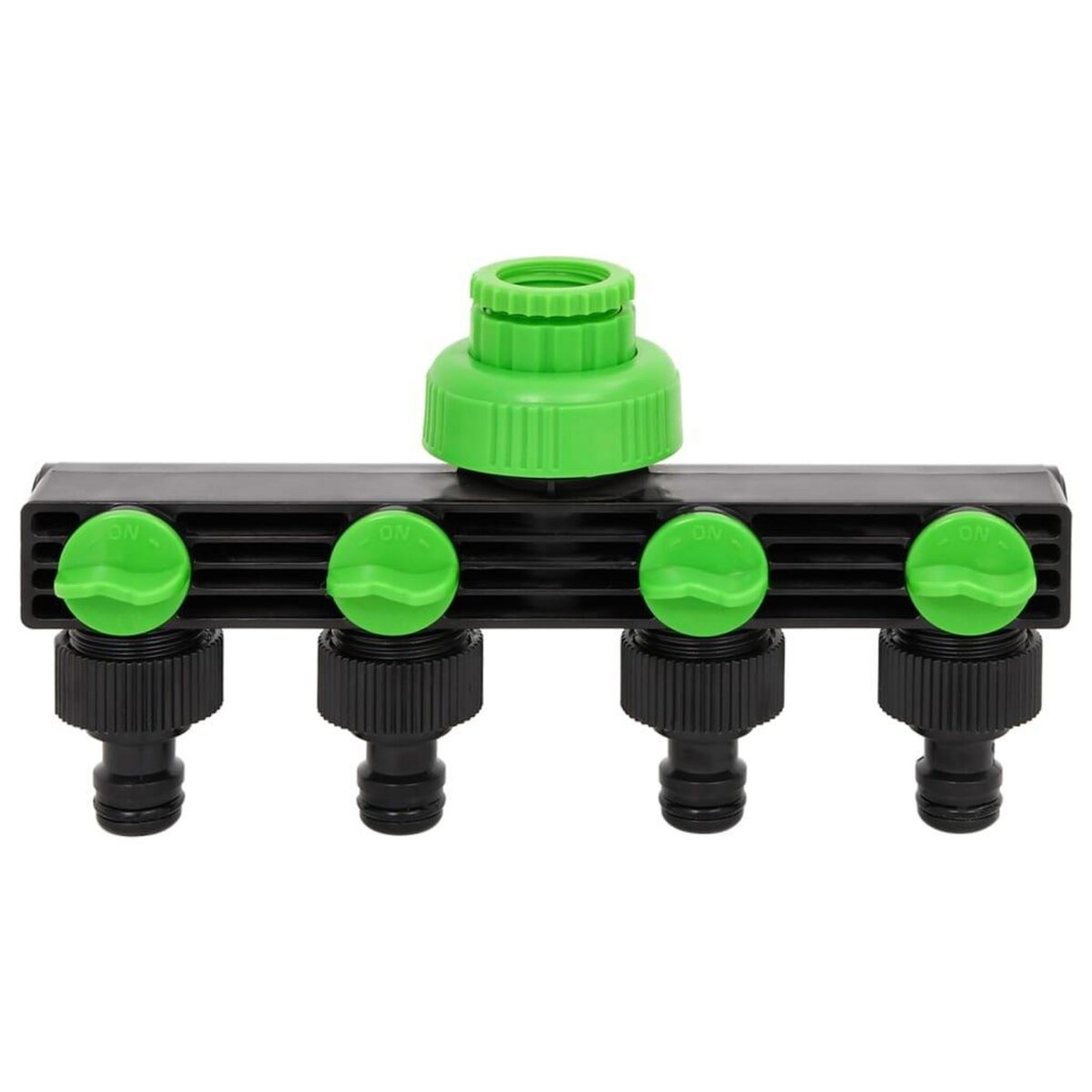 VIDAXL Adaptateur de robinet a 4 voies vert/noir 19,5x6x11 cm ABS & PP