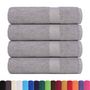 Voir la diapositive 2 : VIDAXL Serviettes de douche 4 pcs gris 70x140 cm 360 g m² 100% coton