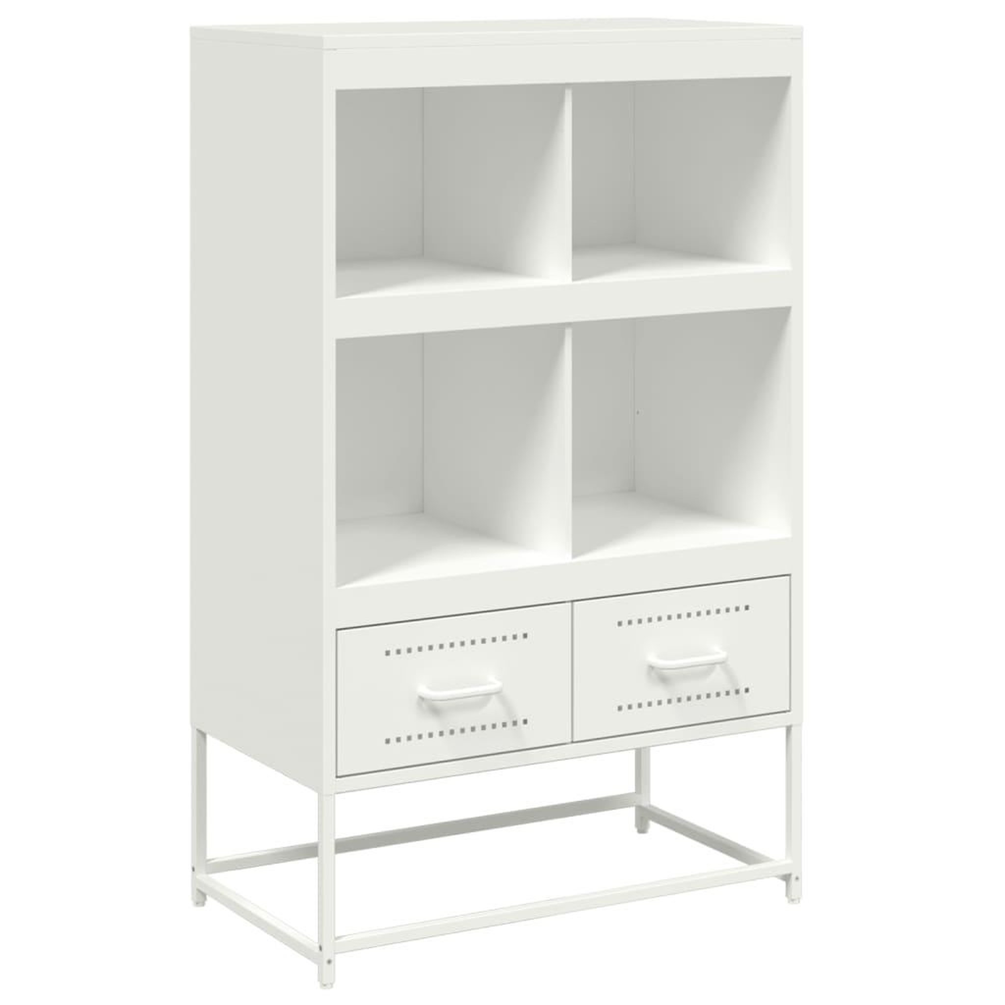 Voir la diapositive 2 : VIDAXL Buffet haut blanc 68x39x111,5 cm acier