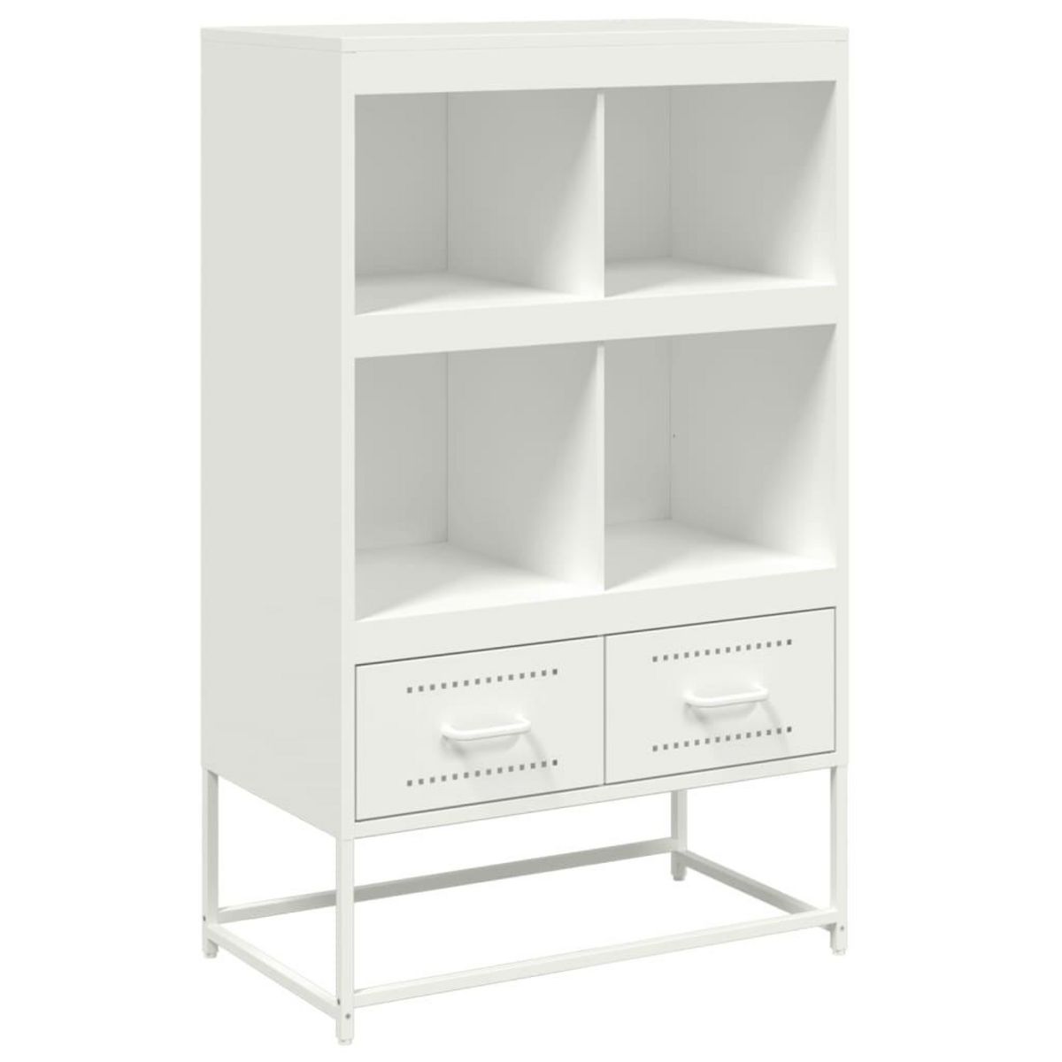 VIDAXL Buffet haut blanc 68x39x111,5 cm acier