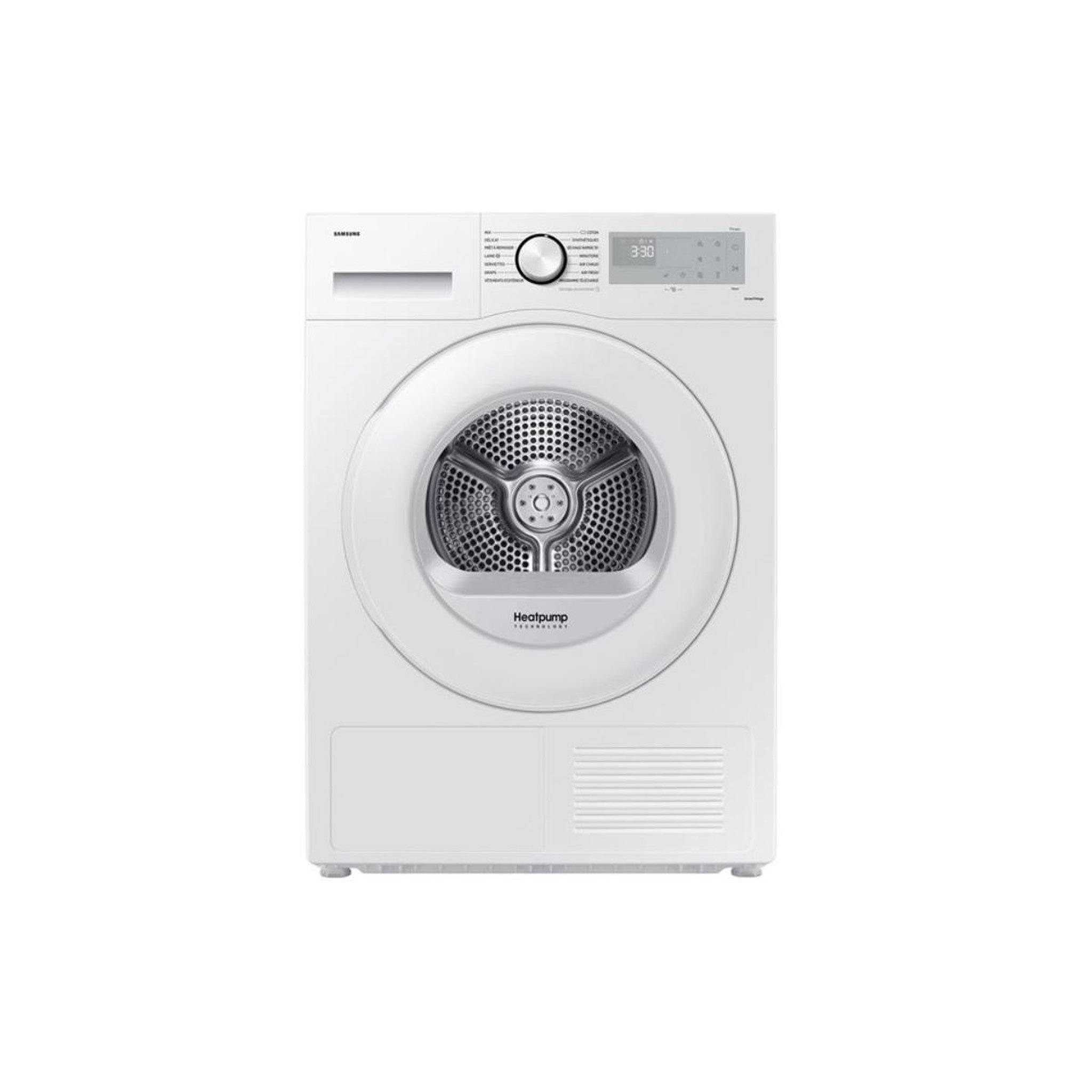 Voir la diapositive 1 : Samsung Sèche-linge pompe à chaleur 60cm 9kg blanc - dv90cgc0a0th