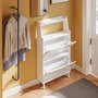 Voir la diapositive 5 : SOBUY Armoire à chaussures Blanc 60x19x119cm FSR221-W