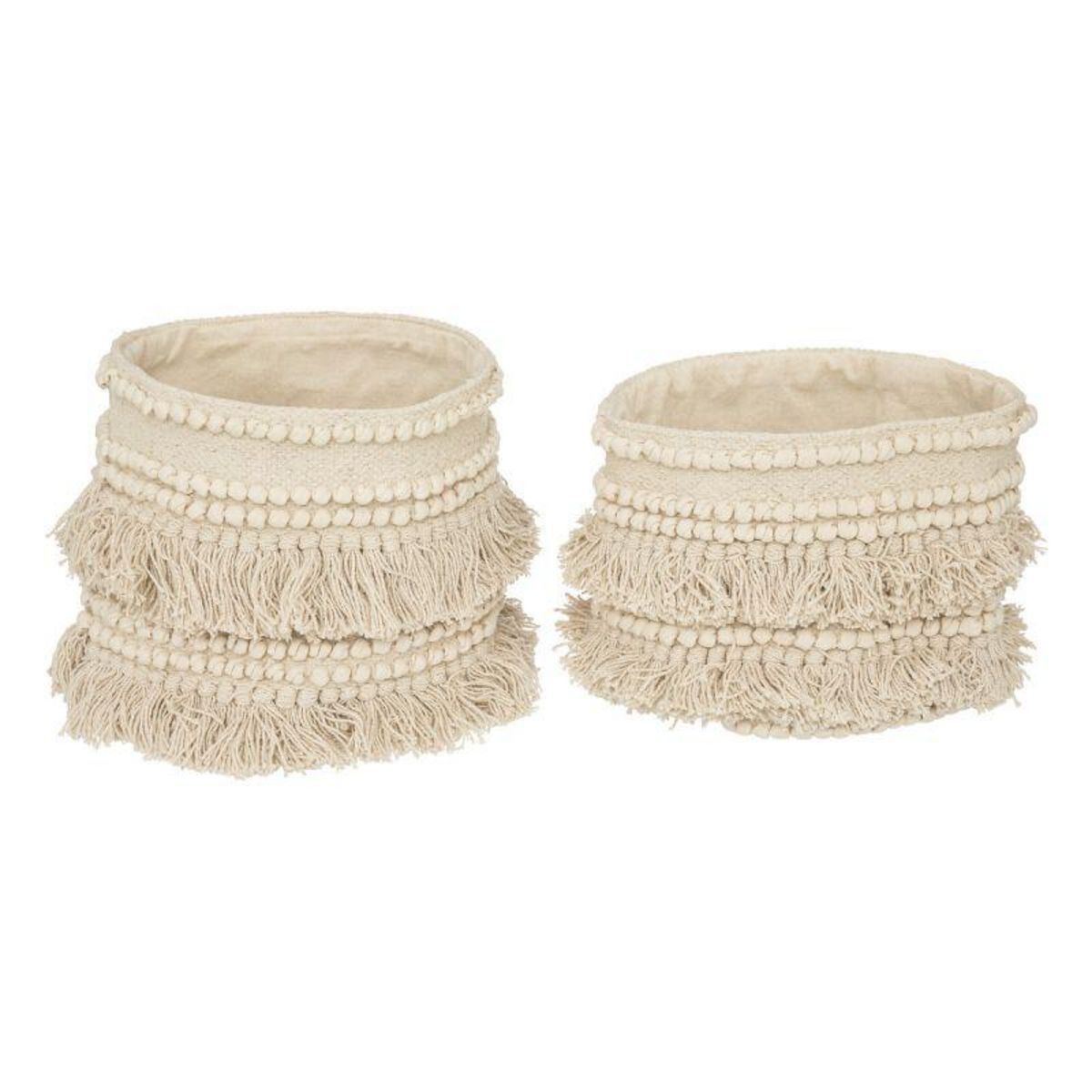  Lot de 2 Paniers Déco  Seav  25cm Beige