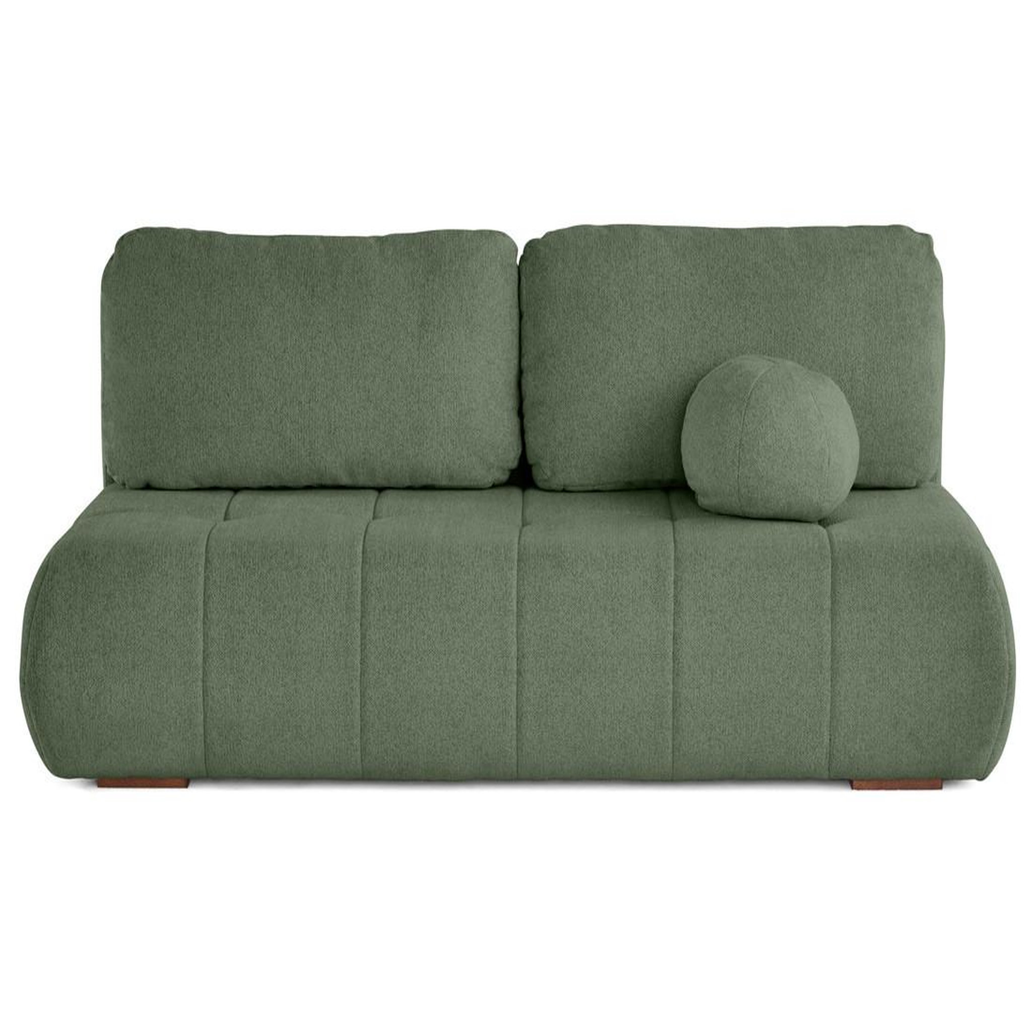 Voir la diapositive 1 : BEST MOBILIER Bowie - canapé 3 places convertible coffre + coussin rond inclus en tissu texturé