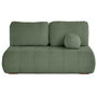 Voir la diapositive 1 : BEST MOBILIER Bowie - canapé 3 places convertible coffre + coussin rond inclus en tissu texturé