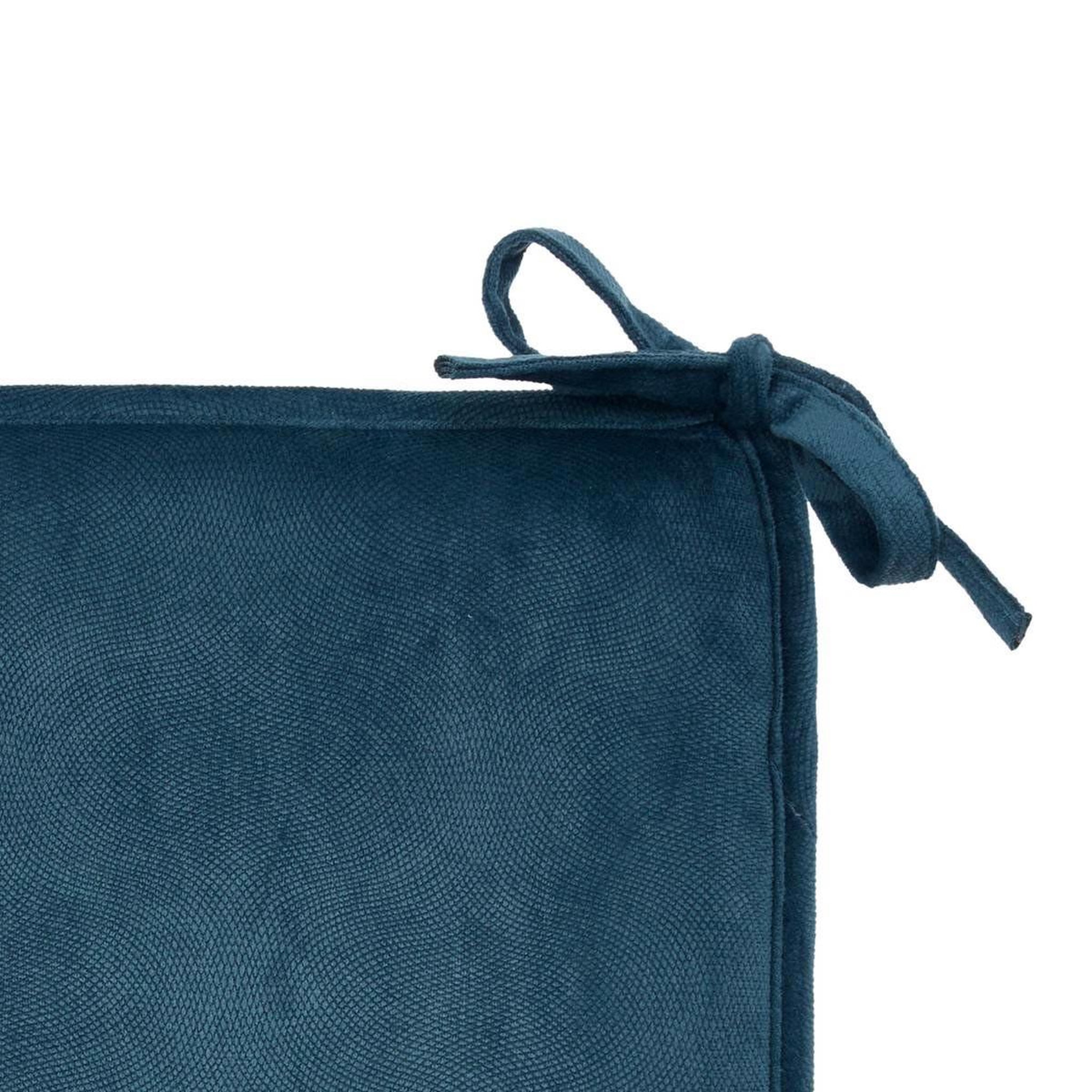 Voir la diapositive 2 : ATMOSPHERA Galette de Chaise Uni  Lilou  38x38cm Bleu Égéen
