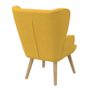 Voir la diapositive 4 : ID MARKET Fauteuil scandinave SVEN grand confort en tissu jaune