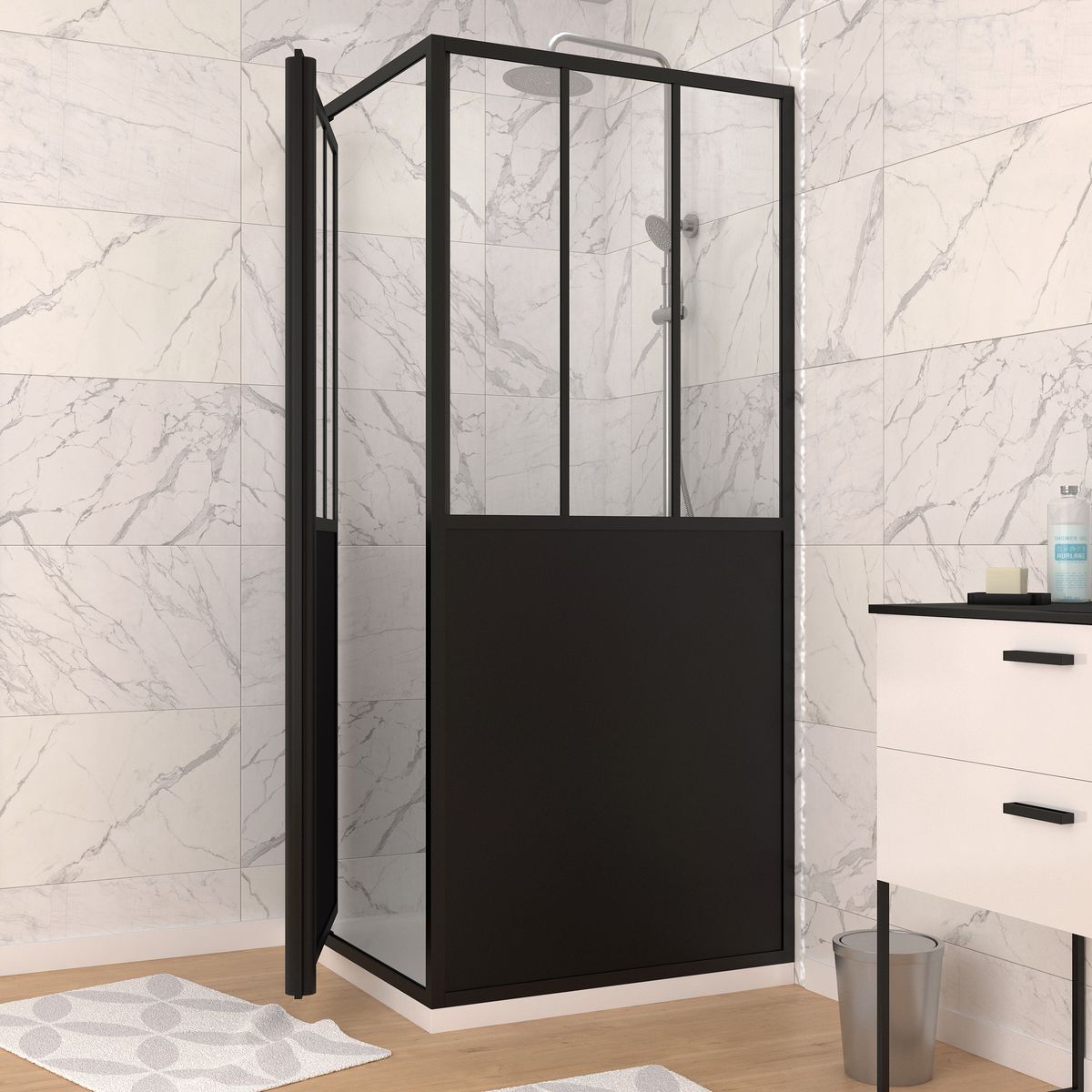 Aurlane Paroi de douche RETOUR PAROI FABRIK 90 X 200 cm