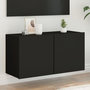 Voir la diapositive 1 : VIDAXL Meuble TV mural noir 80x30x41 cm