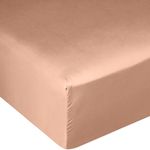 BATON ROUGE Drap housse 100% satin de coton 105 fils. Coloris disponibles : Rose, Bleu, Marron, Violet, Blanc, Beige, Gris, Noir, Vert