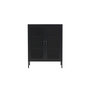 Voir la diapositive 2 : Paris Prix Buffet 2 Portes en Métal  Misha  102cm Noir