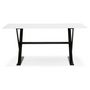 Voir la diapositive 2 : Paris Prix Table Design en Verre  Trinidad  160cm Blanc