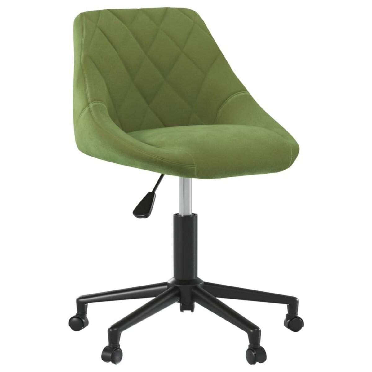 VIDAXL Chaise pivotante de bureau Vert clair Velours