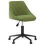 Voir la diapositive 2 : VIDAXL Chaise pivotante de bureau Vert clair Velours