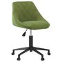 Voir la diapositive 2 : VIDAXL Chaise pivotante de bureau Vert clair Velours