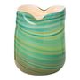Voir la diapositive 2 : Paris Prix Vase Design en Verre  Vague  20cm Bleu Azur