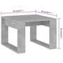 Voir la diapositive 6 : VIDAXL Table d'appoint Gris beton 50x50x35 cm Bois d'ingenierie