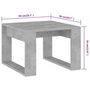 Voir la diapositive 6 : VIDAXL Table d'appoint Gris beton 50x50x35 cm Bois d'ingenierie