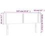 Voir la diapositive 6 : VIDAXL Tete de lit a LED Gris clair 147x16x78/88 cm Velours