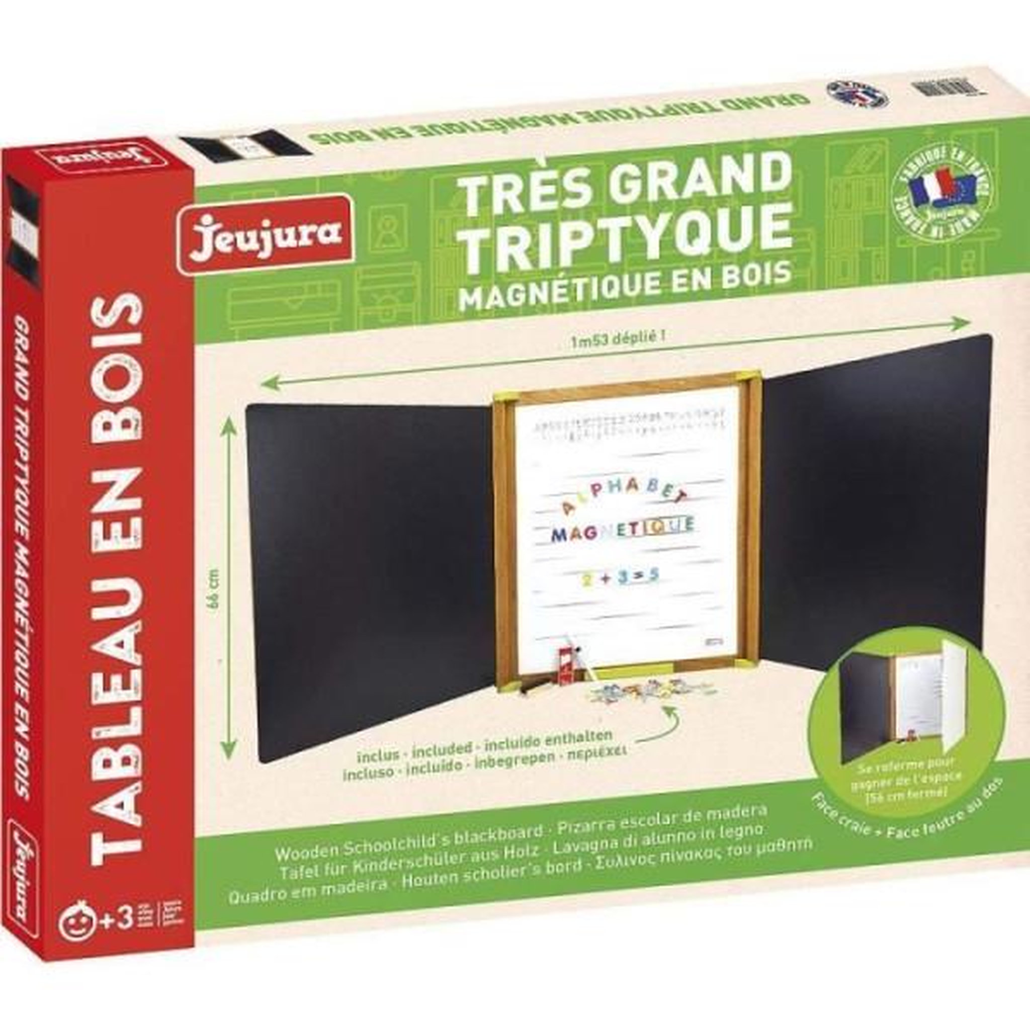 Voir la diapositive 3 : JeuJura JEUJURA Grand triptyque en bois - Magnetique